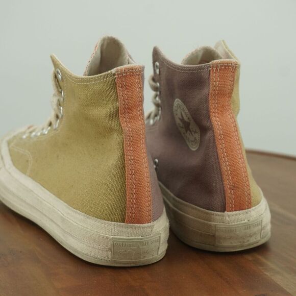 Converse Mens Chuck 70 Renew Tri Panel Sneakers Hi Top Green Purple Canvas 13 - Picture 5 of 9